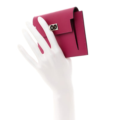 Hermes Epsom Kelly Pocket Compact Wallet Rose Mexico 2 of 8