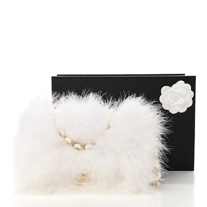 Chanel Feathers Lambskin Quilted Flap White 11 of 11