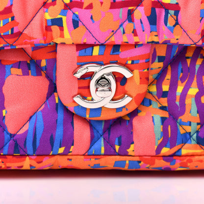 Chanel Foulard Fabric Quilted Printed Backpack Pink 9 of 9