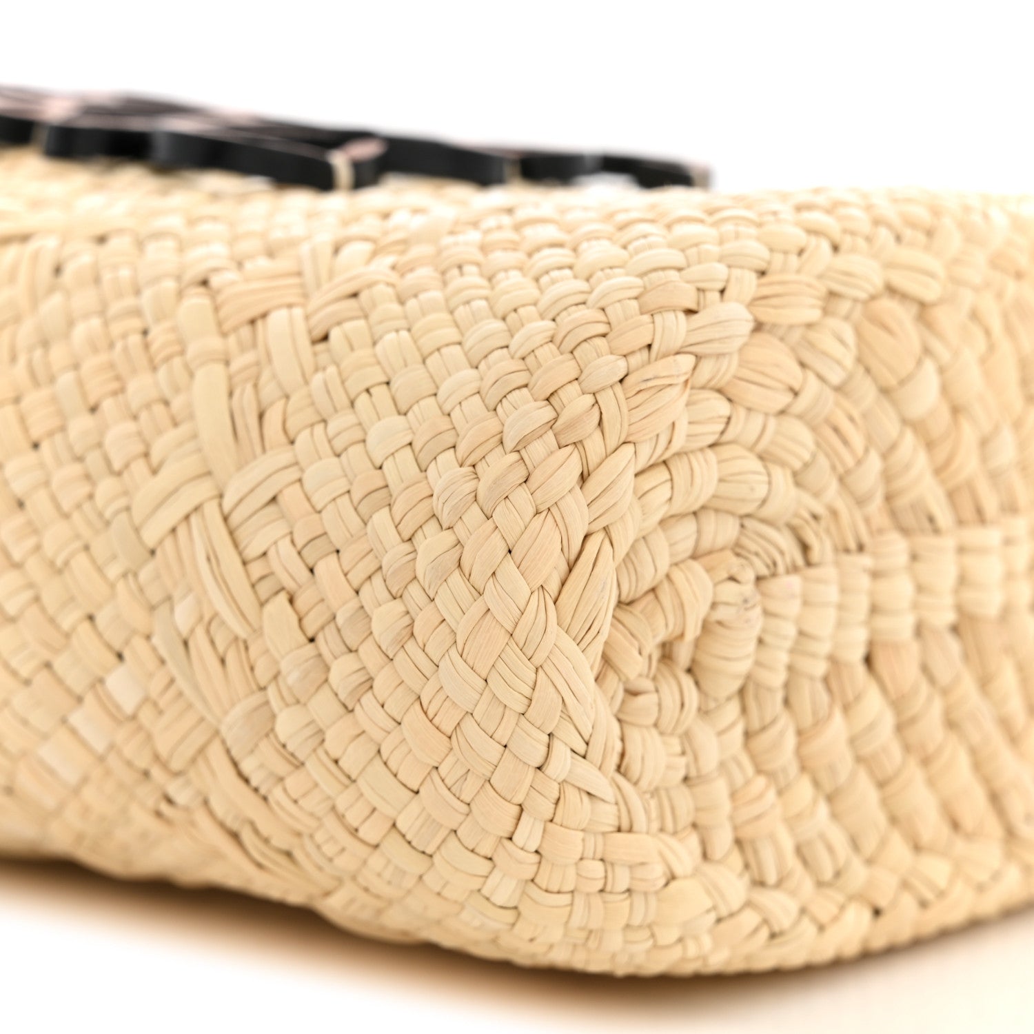 Loewe Calfskin Raffia Paulas Ibiza Square Bucket Bag  Natural Tan 8 of 10