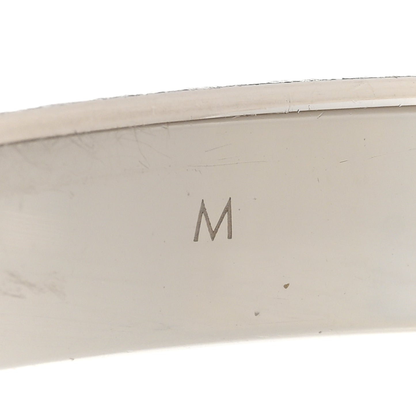 Brass Palladium Plated Nanogram Cuff M Silver