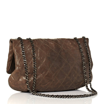Chanel Caviar Quilted Medium Elastic Flap Brown 3 of 14