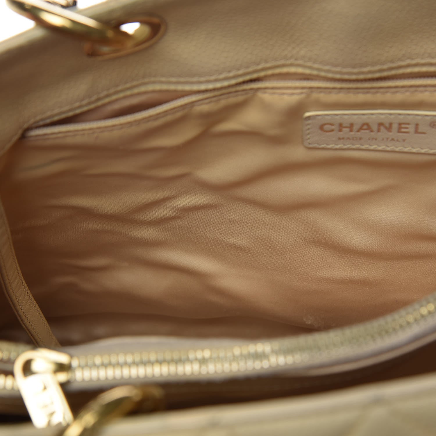 Chanel Caviar Quilted Grand Shopping Tote GST Beige 14 of 24