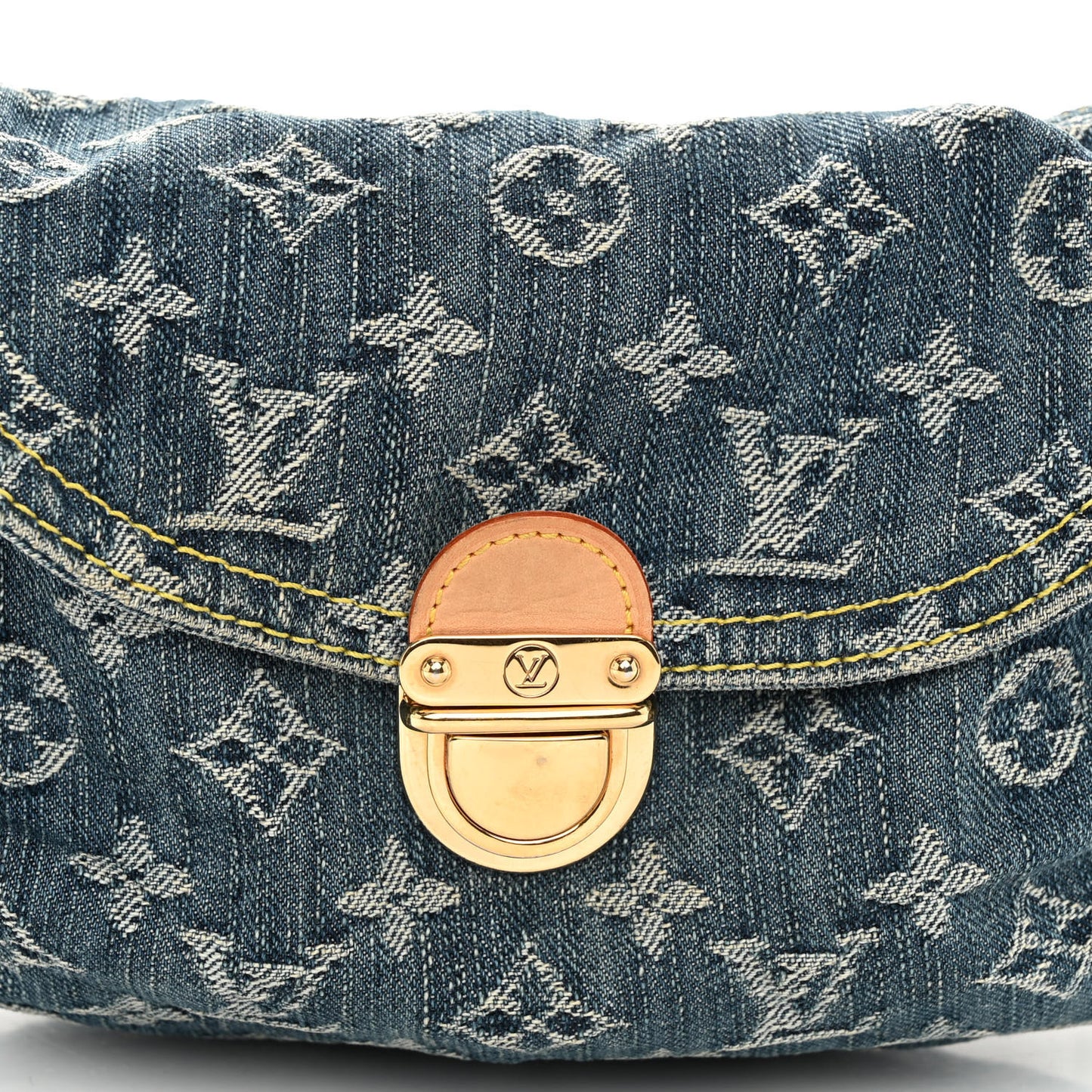 Monogram Denim Mini Pleaty Blue