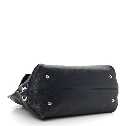 Salvatore Ferragamo Grained Calfskin Sofia Satchel Navy 4 of 15