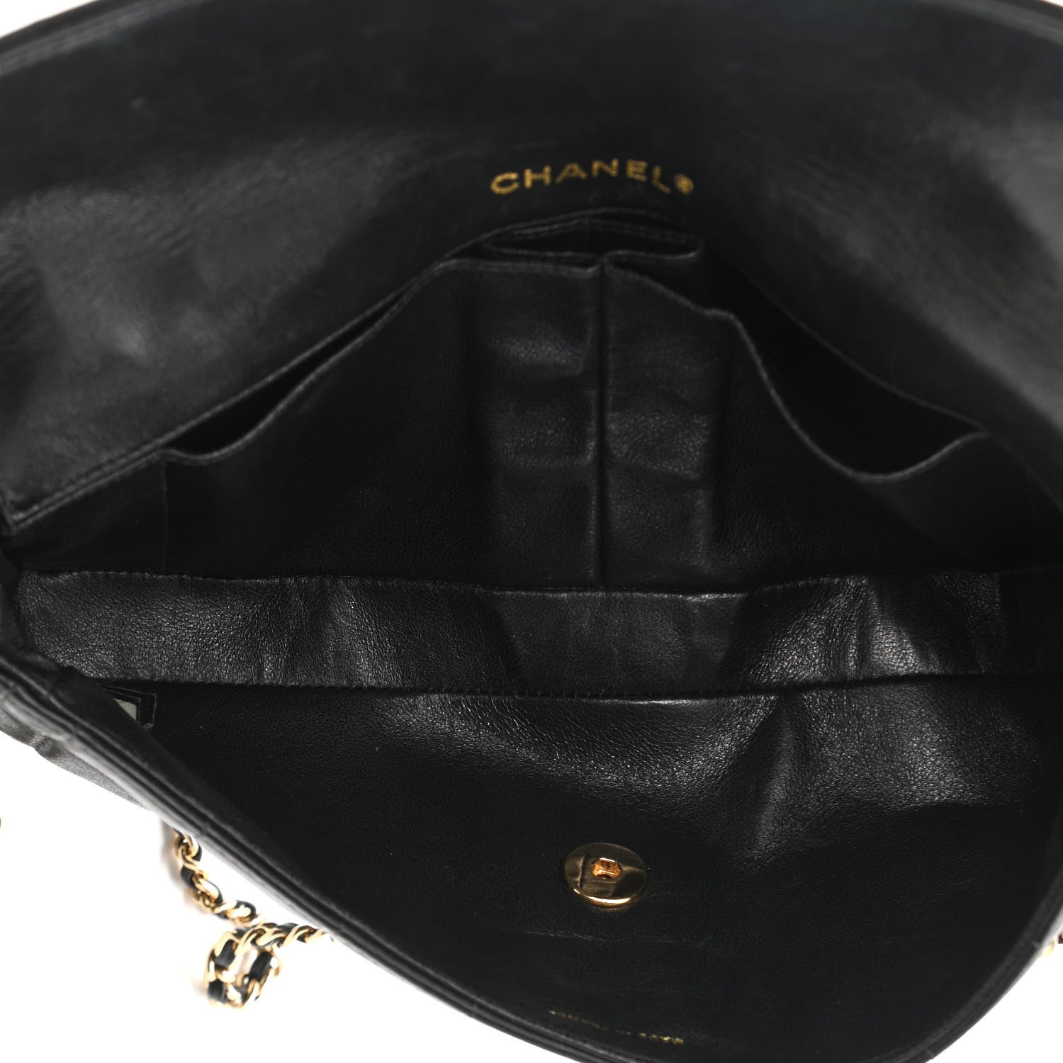 Chanel Lambskin East West Chocolate Bar Flap Black 5 of 10