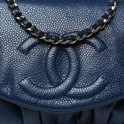 Chanel Caviar Half Moon Wallet On Chain WOC Navy 9 of 11