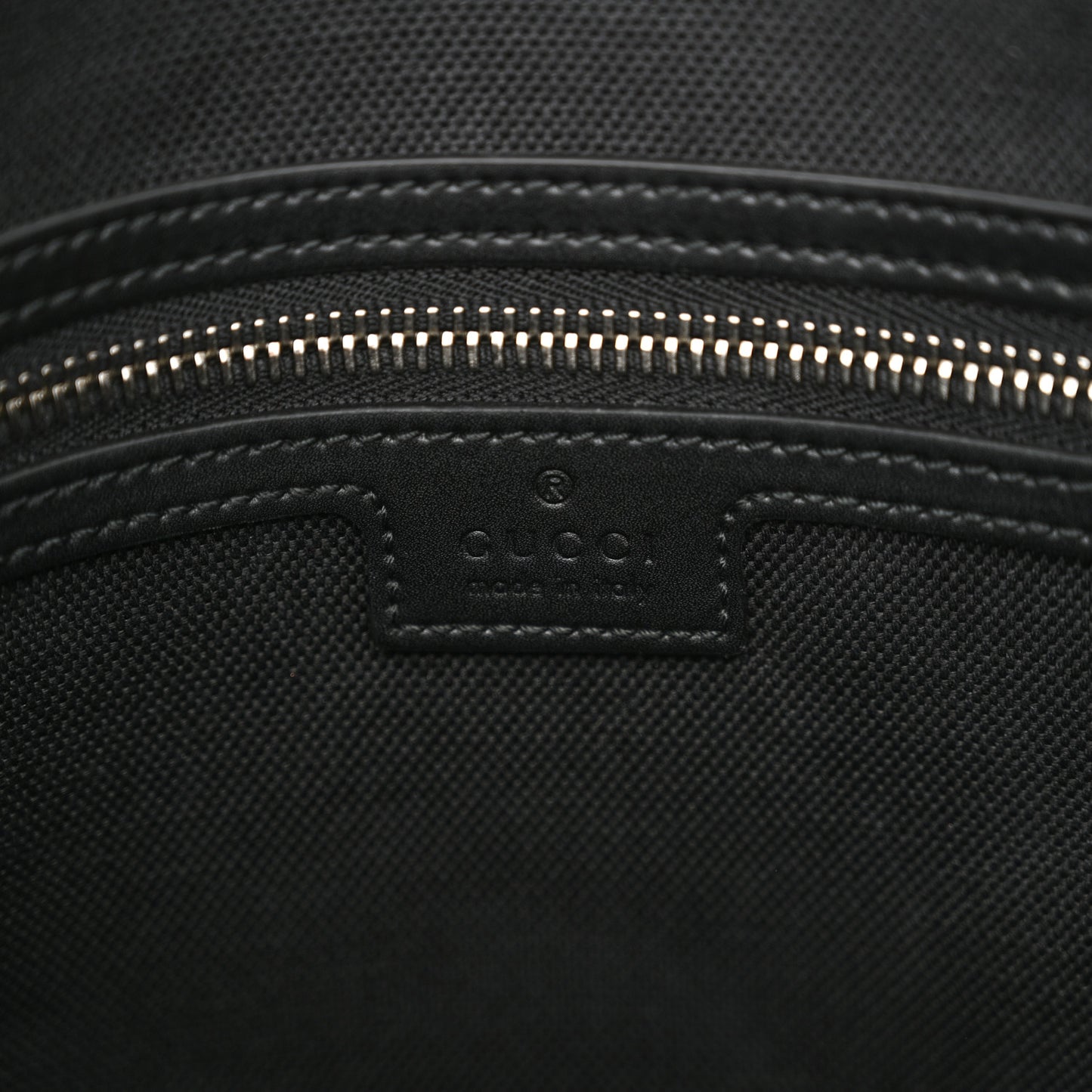 GG Supreme Monogram Appia Calfskin Web Flat Messenger Bag Black Grey
