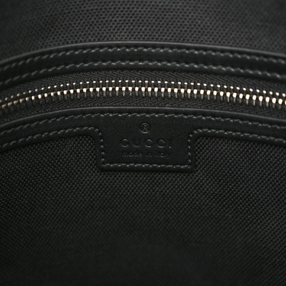 Gucci GG Supreme Monogram Appia Calfskin Web Flat Messenger Bag Black Grey 6 of 10