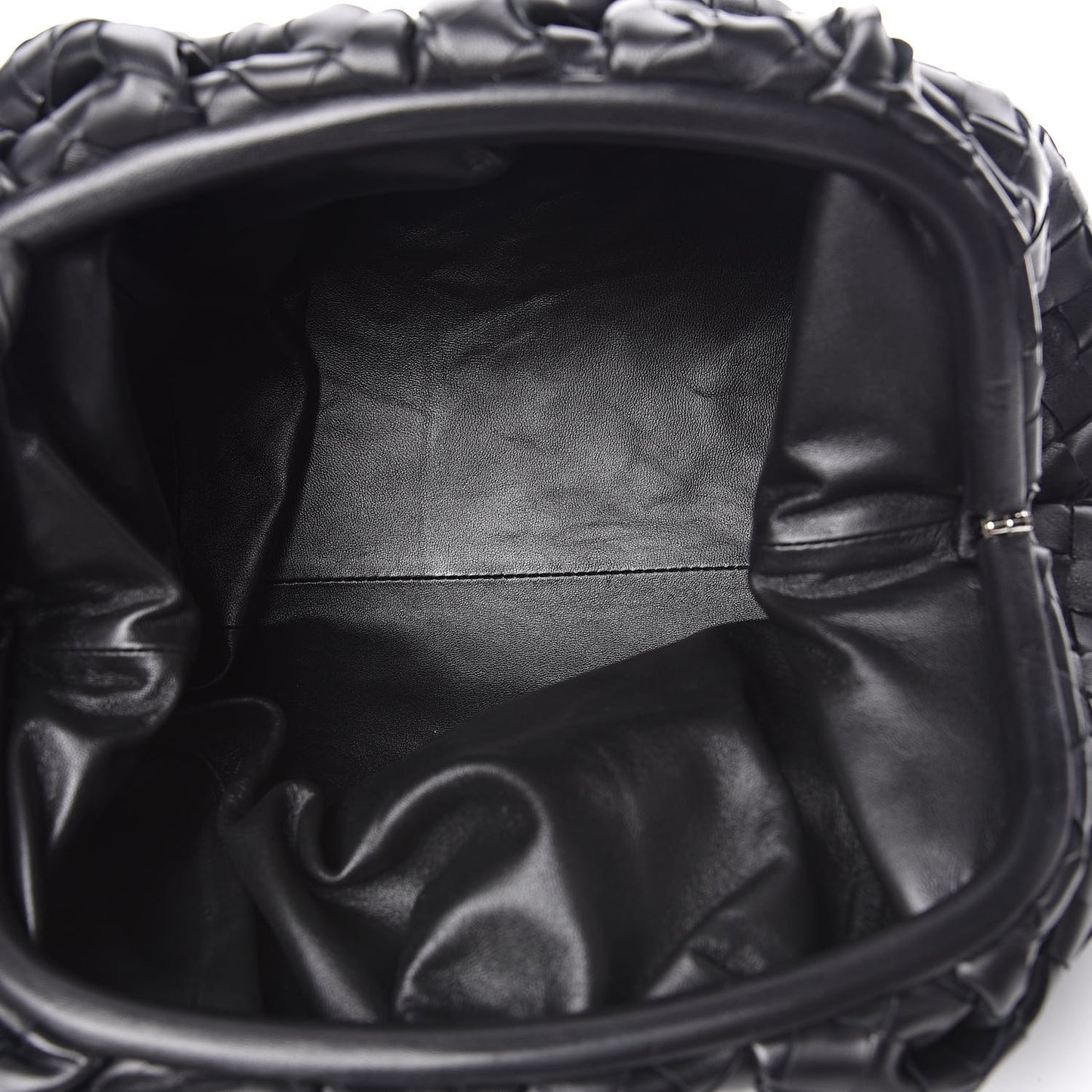 Nappa Maxi Intreccio The Pouch Oversized Clutch Black