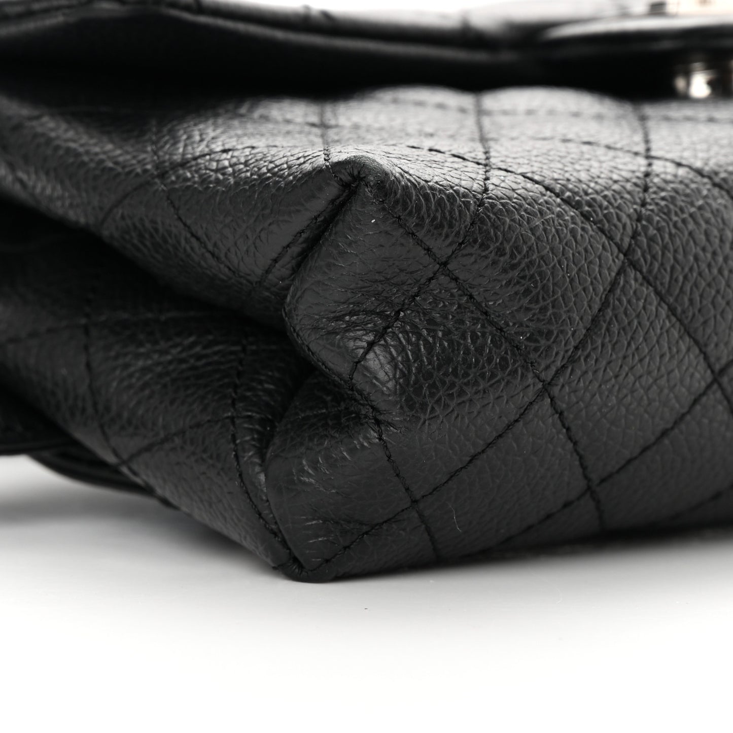 Grained Calfskin Quilted 2.55 Reissue Flap Belt Bag Clutch Black