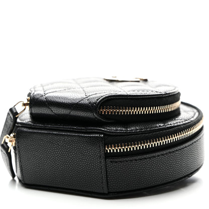 Chanel Caviar Quilted Round Coco Clutch With Chain Black 9 of 9