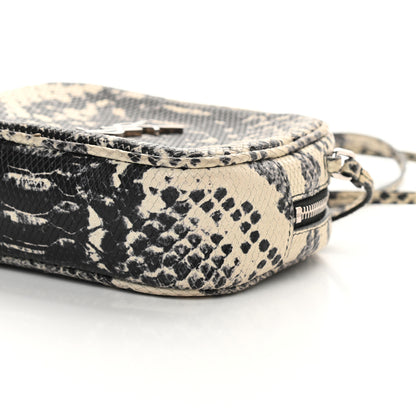 Saint Laurent Python Embossed Calfskin Monogram Blogger Bag Black Beige 12 of 14