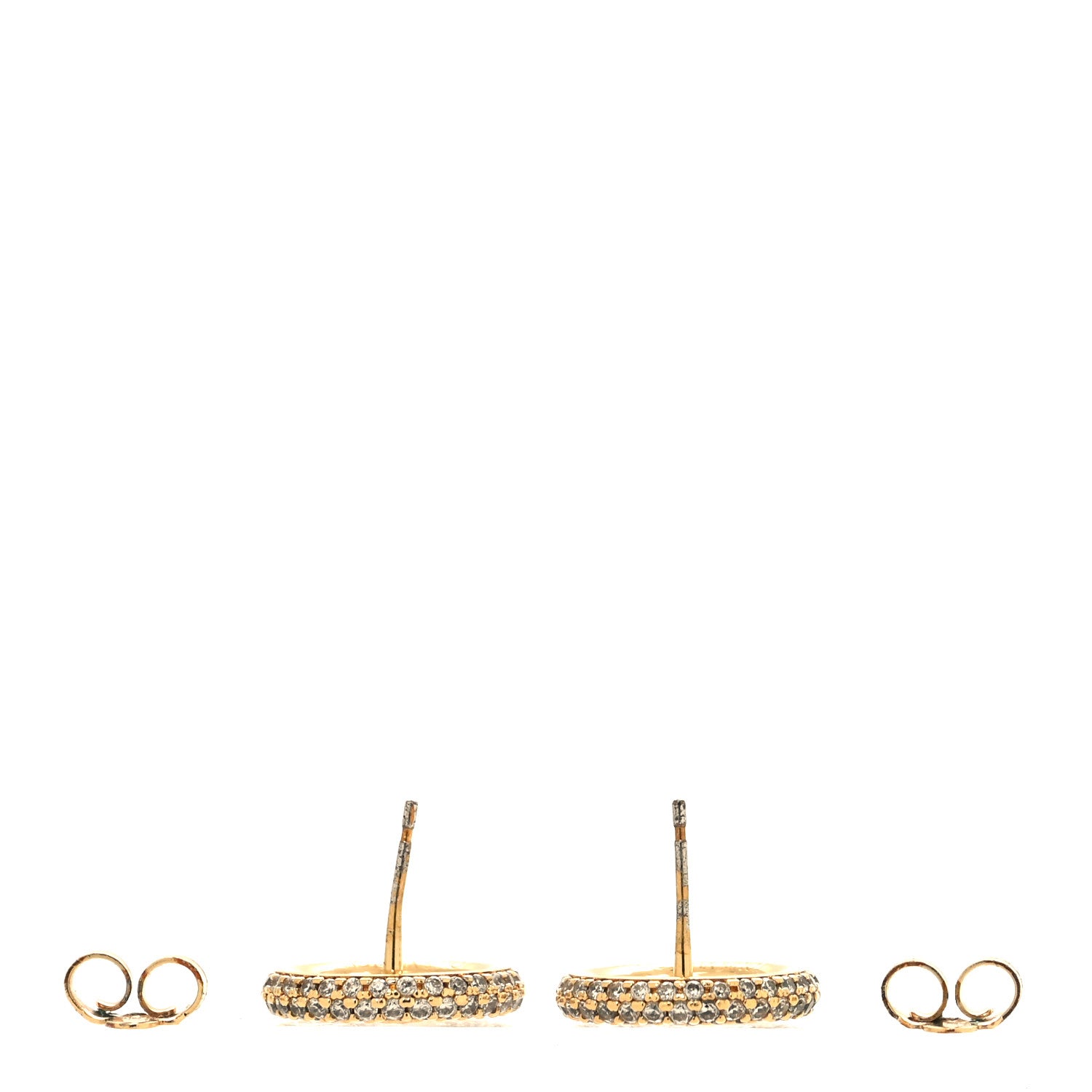 Louis Vuitton Metal Crystal Louise By Night Earrings Gold 3 of 4