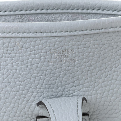Hermes Taurillon Clemence Evelyne III PM Bleu Pale 9 of 11