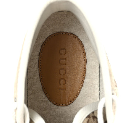Gucci Monogram Suede Mens Tortuga High Top Sneakers 8 Beige Ebony Oatmeal Mystic White 8 of 8