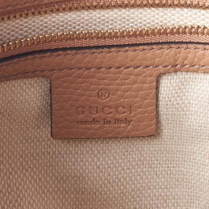 Gucci Pebbled Calfskin Medium Soho Chain Shoulder Bag Camelia 7 of 8