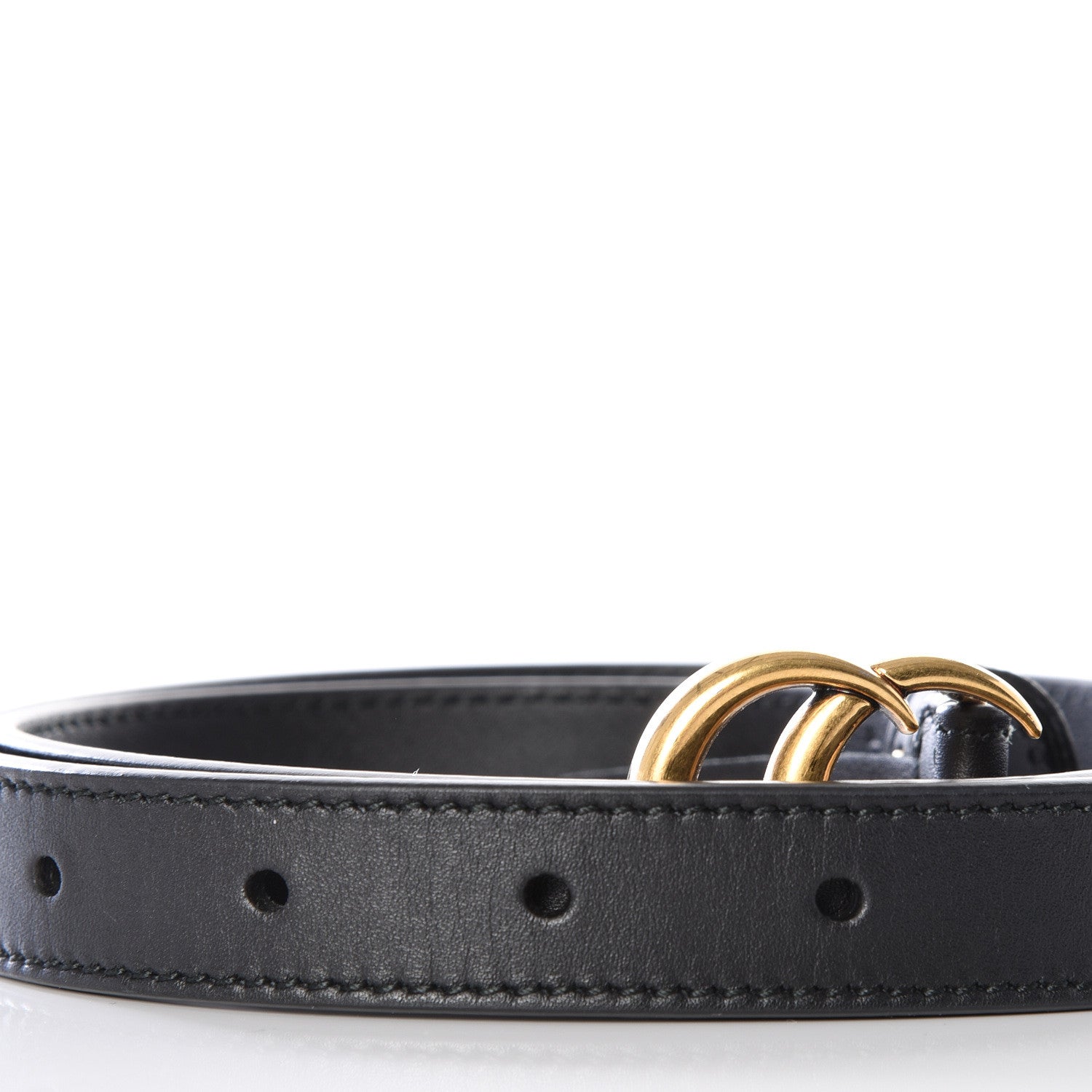 Gucci Calfskin Double G 20mm Belt 70 28 Black 3 of 4