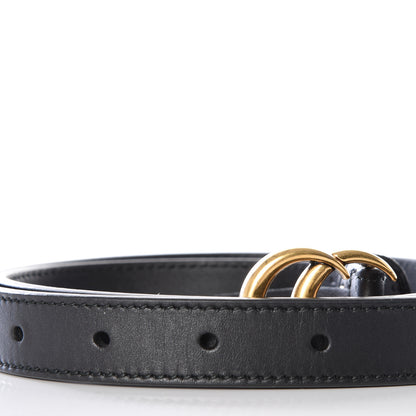 Gucci Calfskin Double G 20mm Belt 70 28 Black 3 of 4