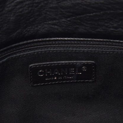 Chanel Calfskin Stitched Large Expandable Flap Bag Black 6 of 10