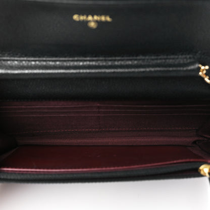 Chanel Caviar Quilted Wallet on Chain WOC Black 5 of 13