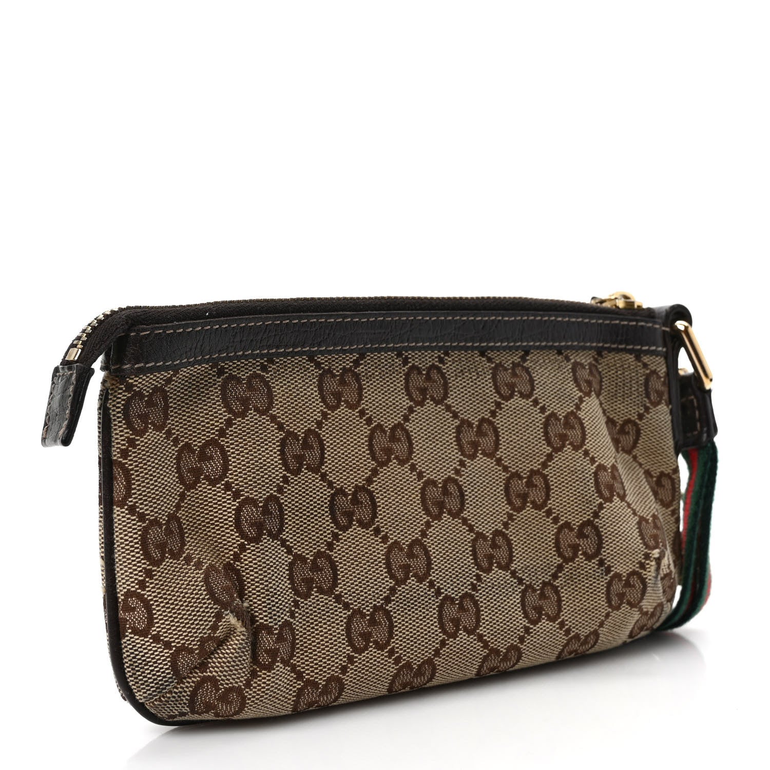 Gucci Monogram Jolicoeur Wristlet Dark Brown 3 of 9