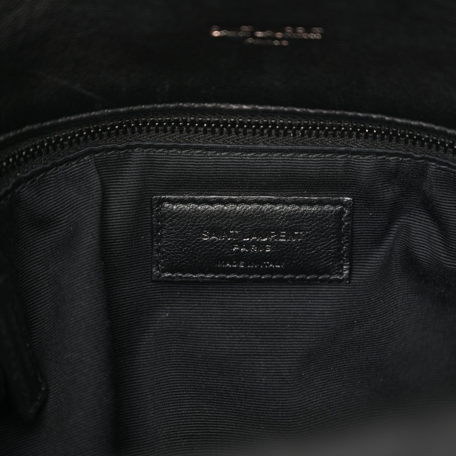 Saint Laurent Lambskin Quilted Monogram Monochrome Medium Loulou Puffer Chain Satchel Black 6 of 10