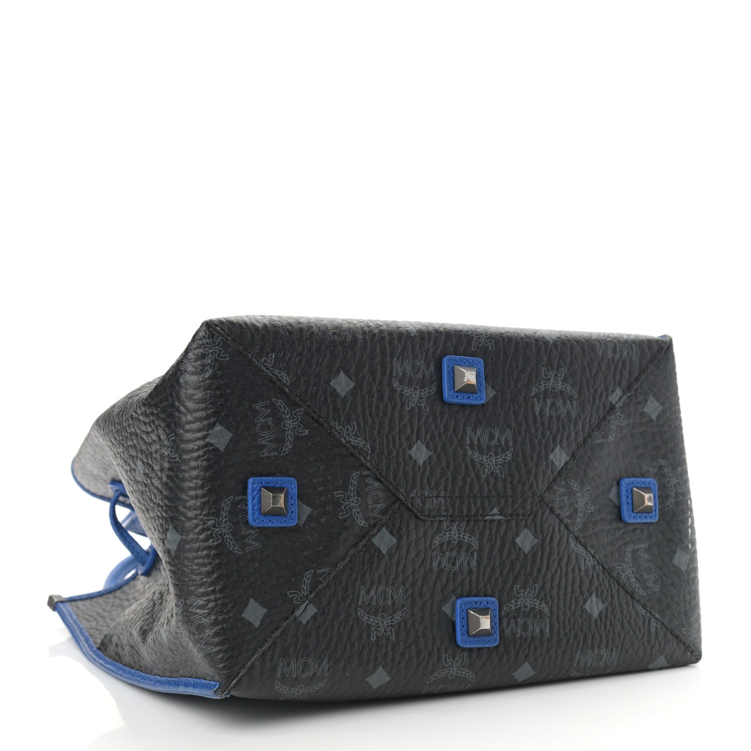 MCM Visetos Kira Drawstring Bag Black Blue 5 of 14