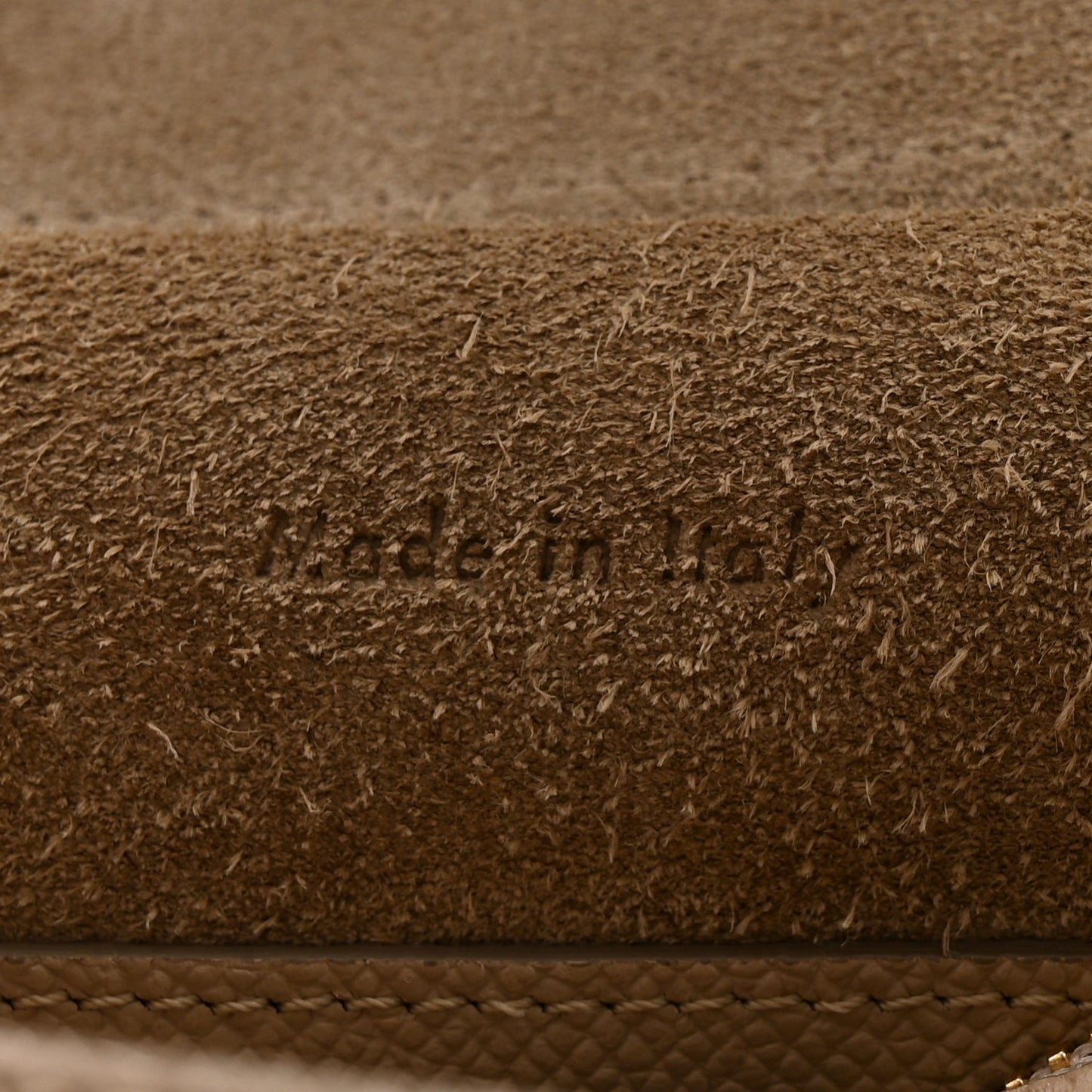 Grained Calfskin Micro Belt Bag Beige