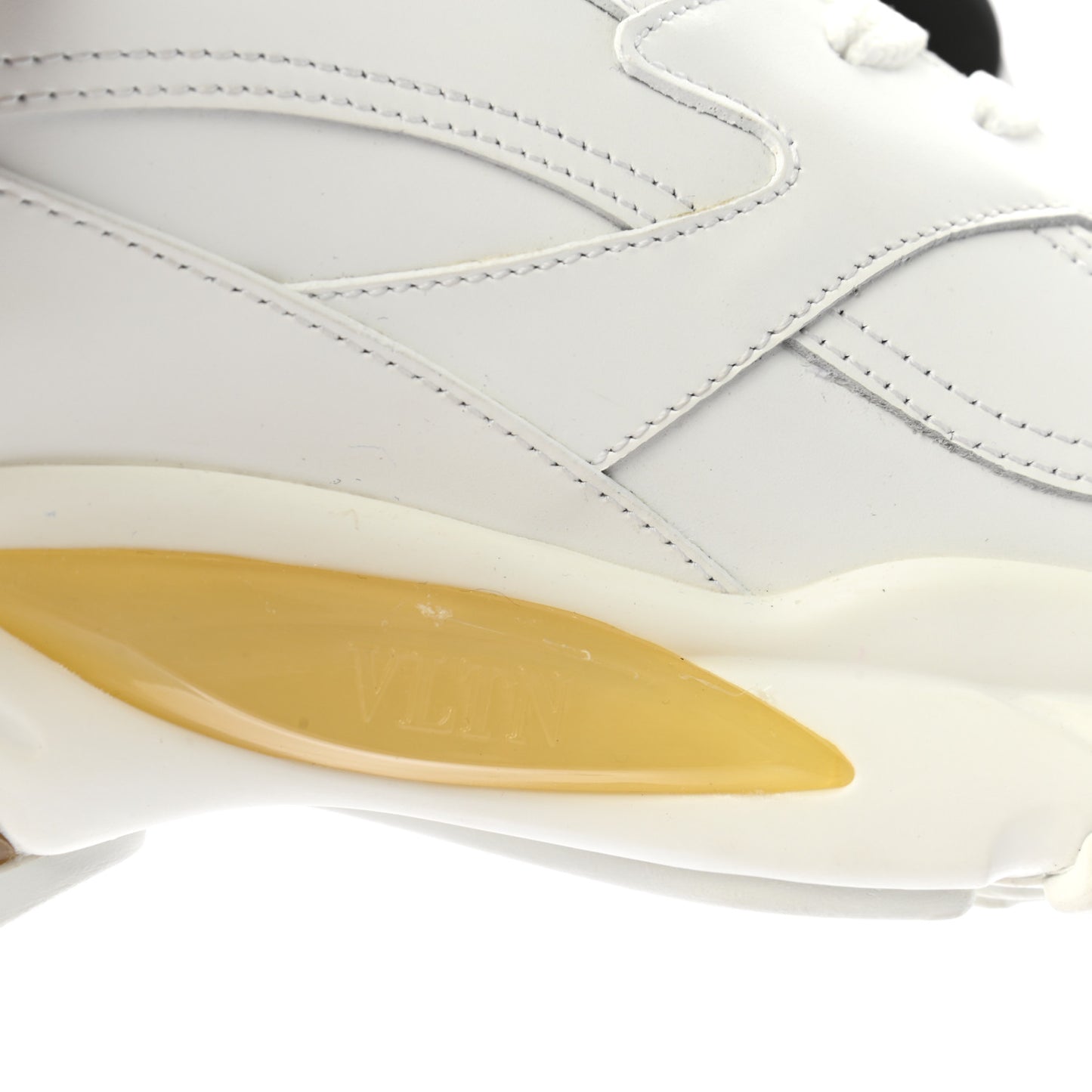 X UNDERCOVER Calfskin Womens Lovers Bounce Sneakers 38 White Multicolor