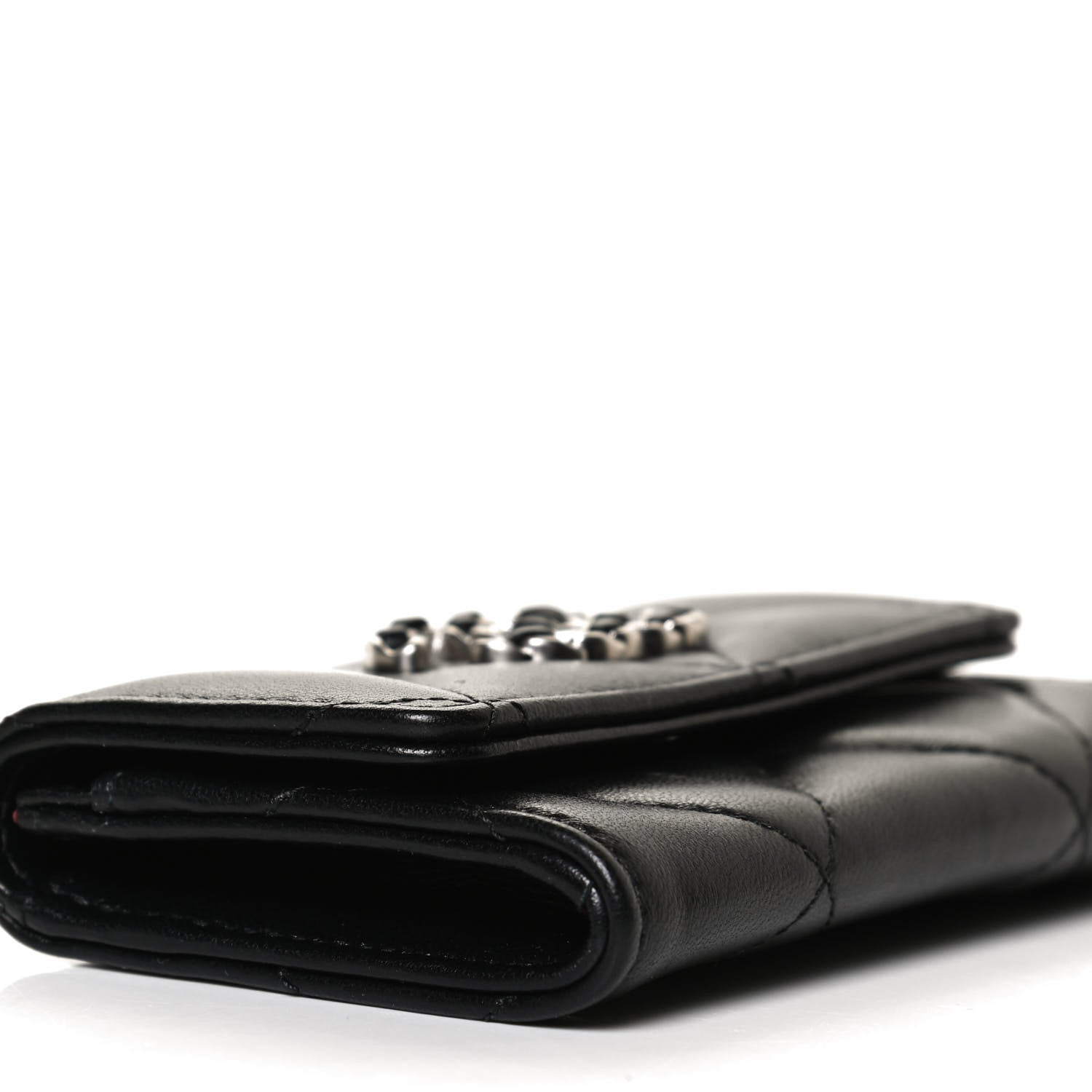 Chanel Lambskin Quilted Chanel 19 Flap Card Holder Black 8 of 12