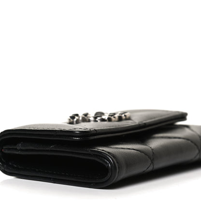 Chanel Lambskin Quilted Chanel 19 Flap Card Holder Black 8 of 12