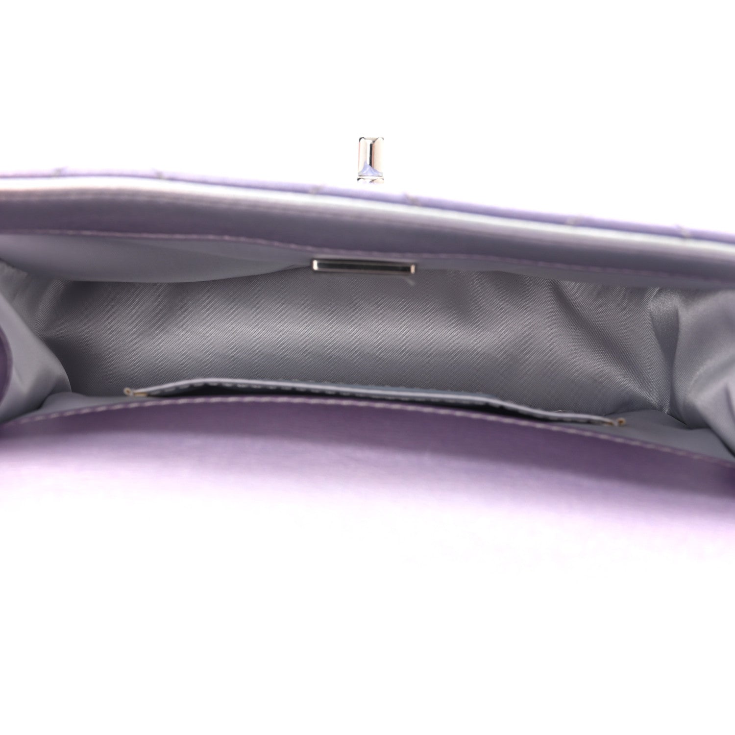 Chanel Gradient Metallic Calfskin Quilted Clutch Silver Blue Yellow Purple 5 of 11