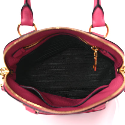Prada Vitello Daino Dome Tote Peonia Peonia 5 of 9