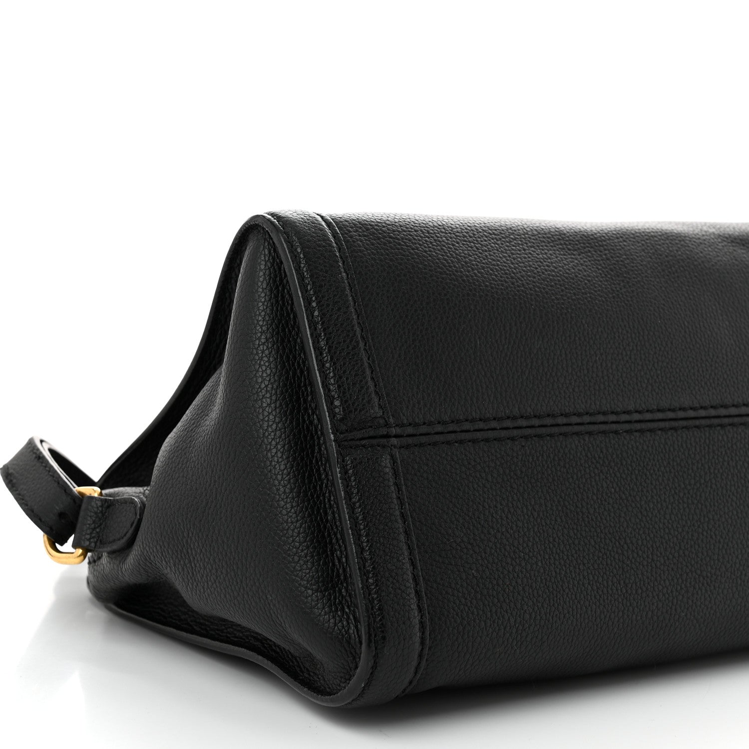 Alexander McQueen Pebbled Calfskin Small Skull Padlock Zip Around Tote Black 9 of 10