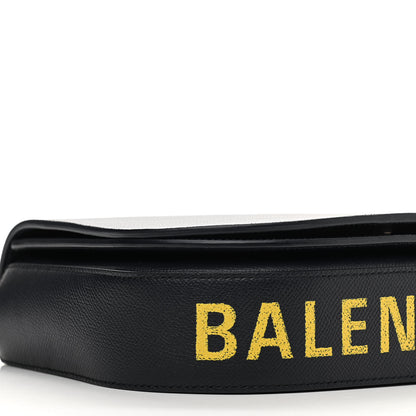 Balenciaga Signature Grained Calfskin Logo S Ville Day Bag Bleu Tempete Jaune 5 of 11