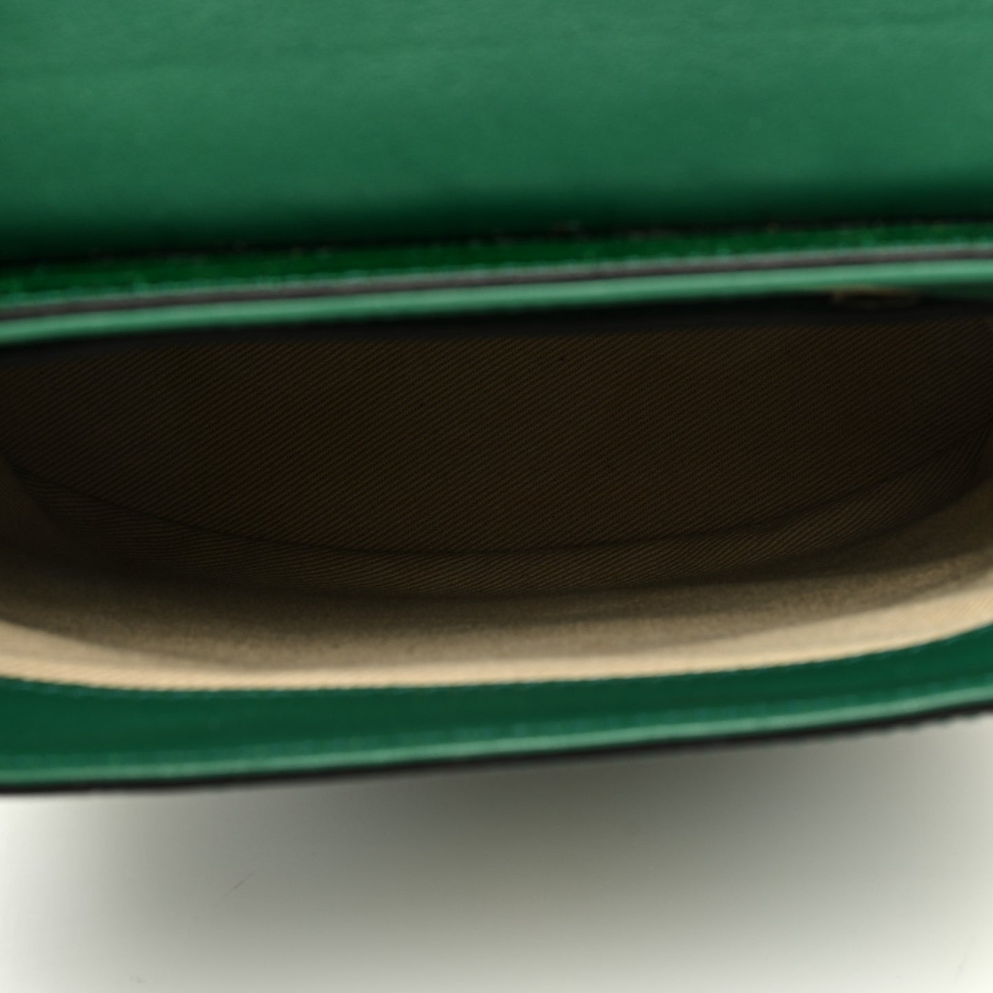 Calfskin Crocodile Embossed Small Aby Lock Woodsy Green