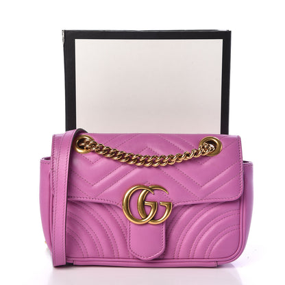 Gucci Calfskin Matelasse Mini GG Marmont Shoulder Bag Candy Mousse 10 of 10