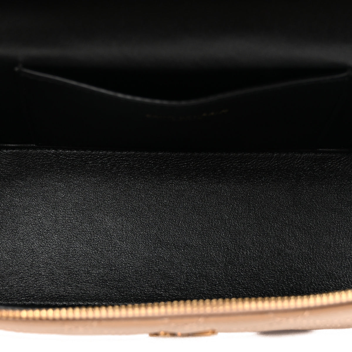 Lambskin Quilted Mini Gaby Vanity Case Dark Toffee
