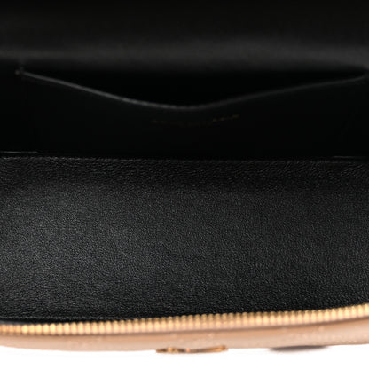 Saint Laurent Lambskin Quilted Mini Gaby Vanity Case Dark Toffee 5 of 9