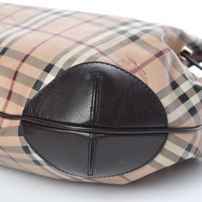Burberry Haymarket Check Medium Willenmore Hobo Chocolate 10 of 13