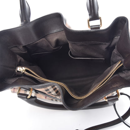 Burberry Haymarket Check Medium Golderton Tote Chocolate 5 of 14