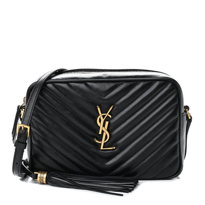 Saint Laurent Calfskin Matelasse Monogram Lou Camera Bag Black 1 of 9