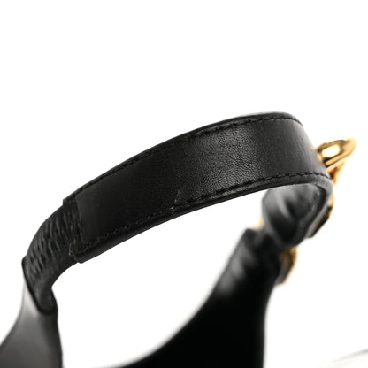 Louis Vuitton Calfskin Sparkle Slingback Pumps 36.5 Black 12 of 13
