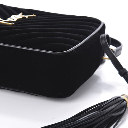 Saint Laurent Velvet Matelasse Monogram Lou Camera Bag Black 8 of 8
