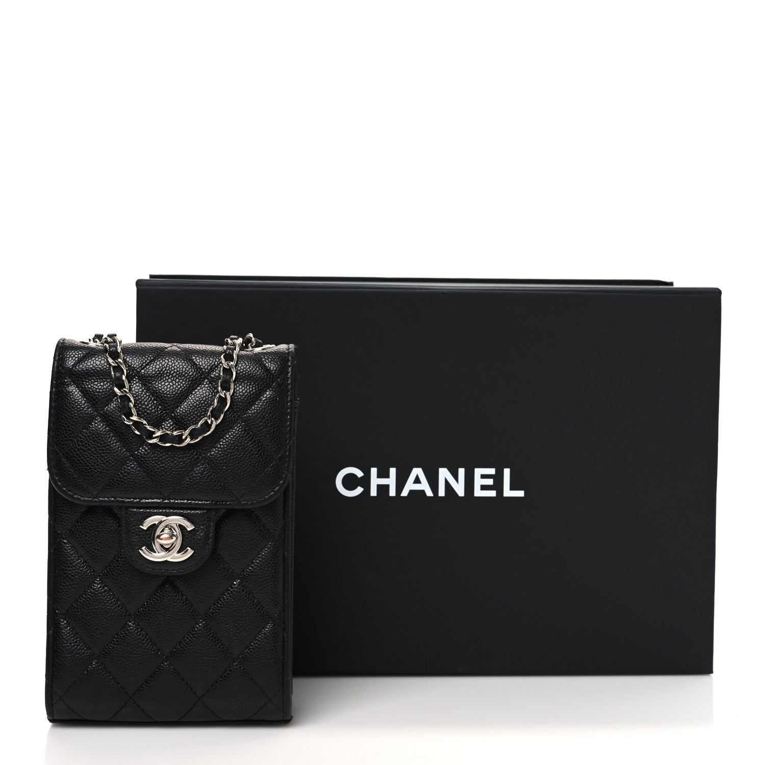 Chanel Caviar Quilted Classic Phone Holder Black 13 of 13