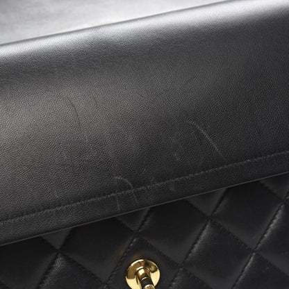 Chanel Lambskin Quilted Jumbo Double Flap Black 9 of 14