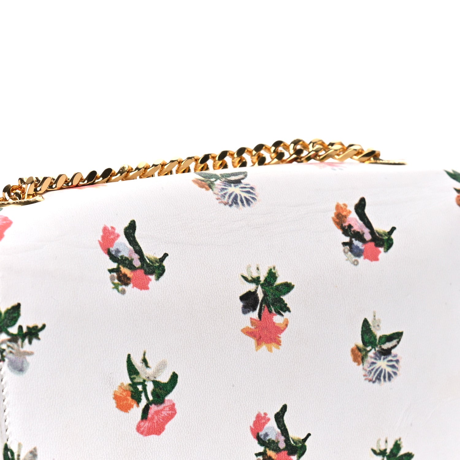 Saint Laurent Calfskin Prairie Flower Printed Small Classic Monogram Kate Satchel White 9 of 11