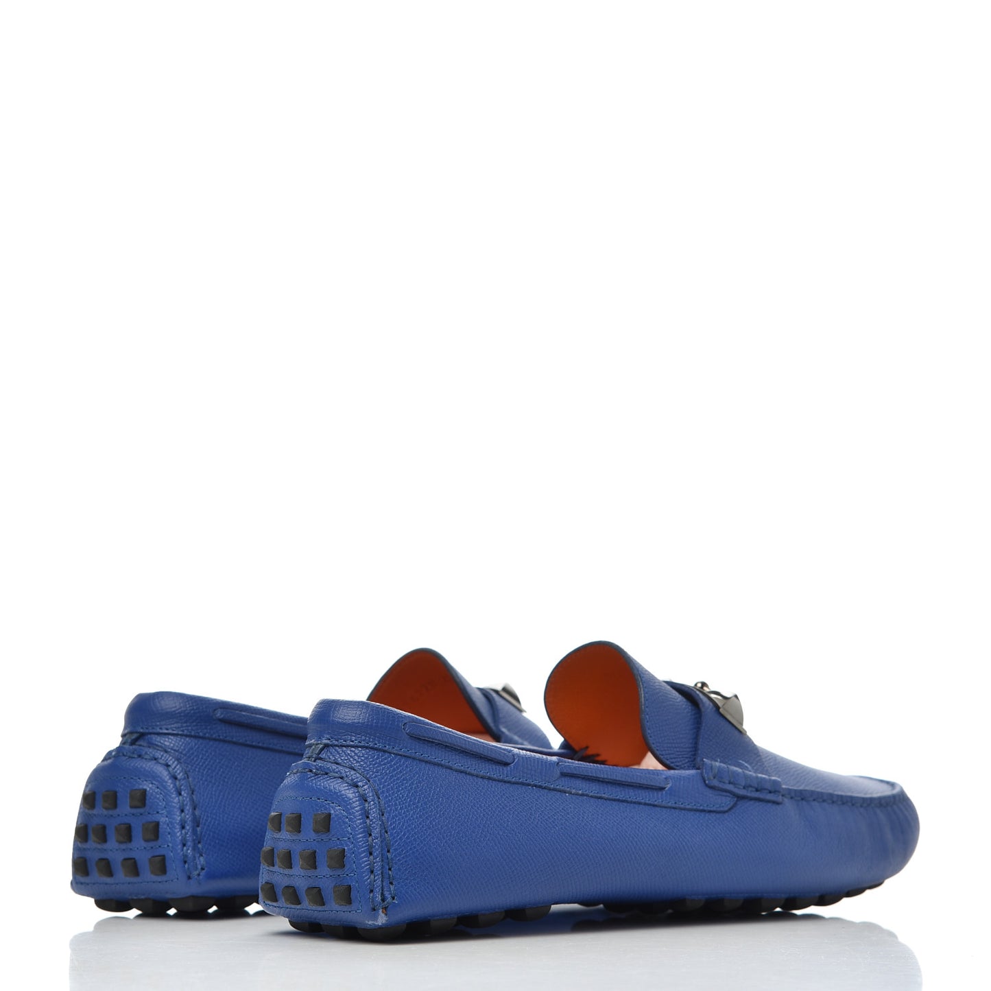 Epsom Mens Irving Driving Moccasin Loafers 43 Bleu Electrique