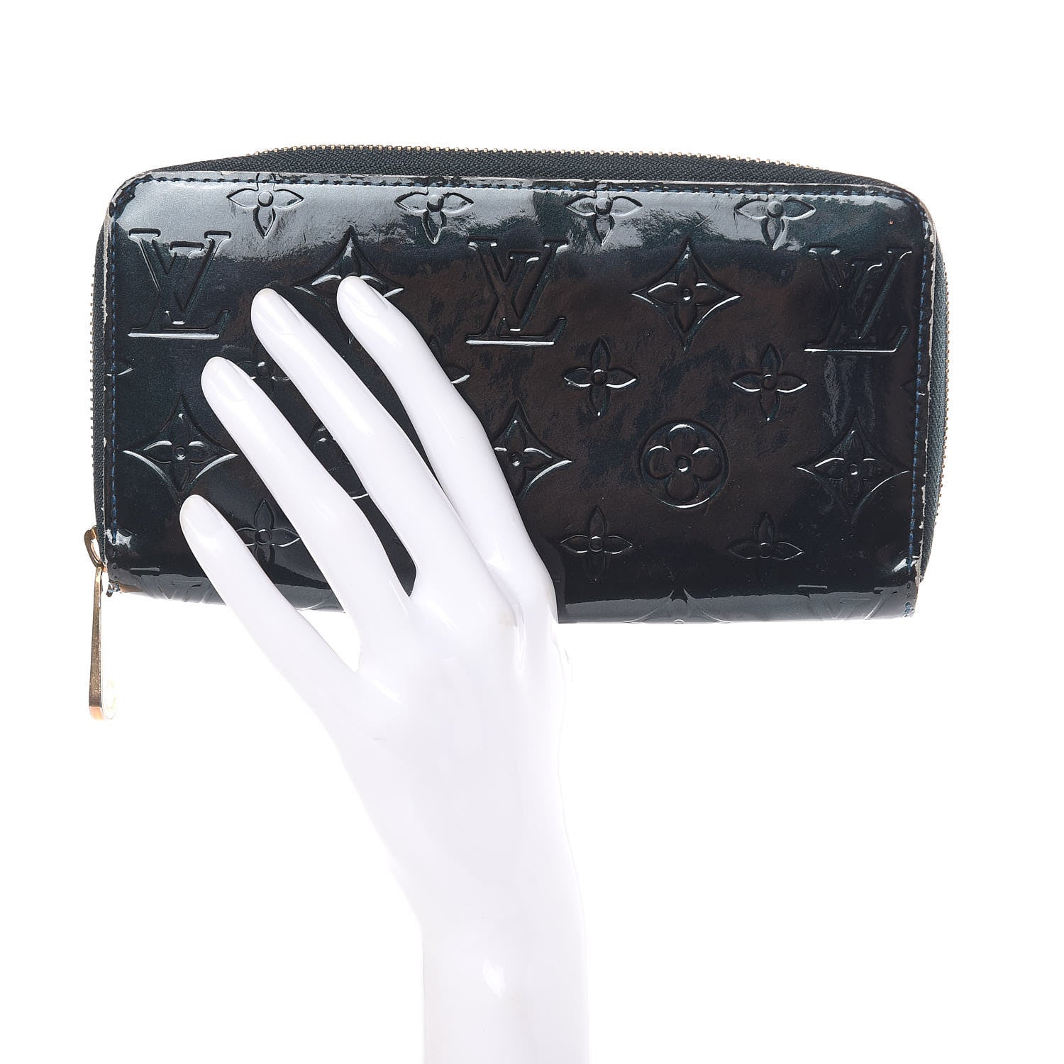 Louis Vuitton Vernis Zippy Wallet Blue Nuit 2 of 13